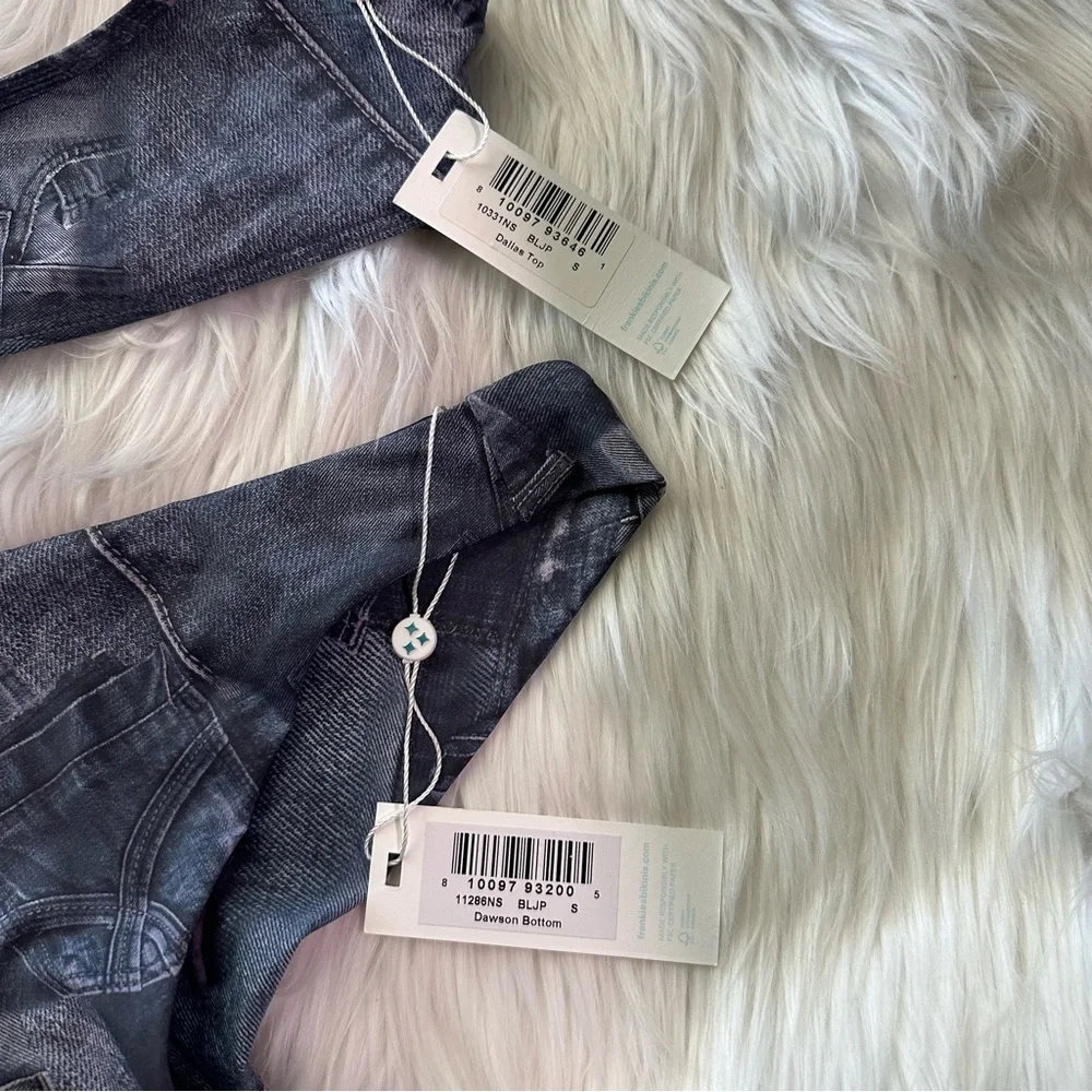 Frankie's Bikinis Blue Denim-Style Bikini